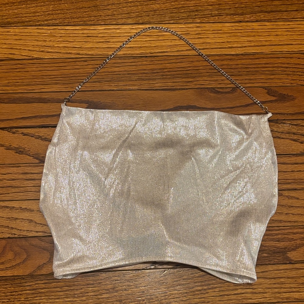 Silver Going Out Crop Top
